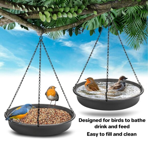 Hanging Bird Bath Hanging Bird-Feeder Bird Bath - Picture 4 of 8
